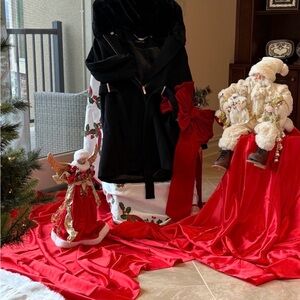 Calvin Klein Black Coat fur collar size XL